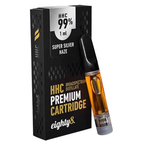 Eighty8 premium HHC Vape  Cartridge | 1ml, 99% HHC | Super Silver Haze