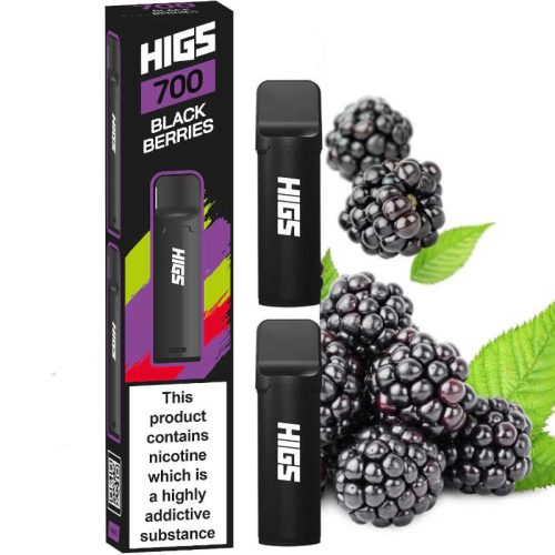 Higs Vape Pods - Black Berries | Cartridge 4ml 2% Nikotin Patron - 700 Puffs - 2 db