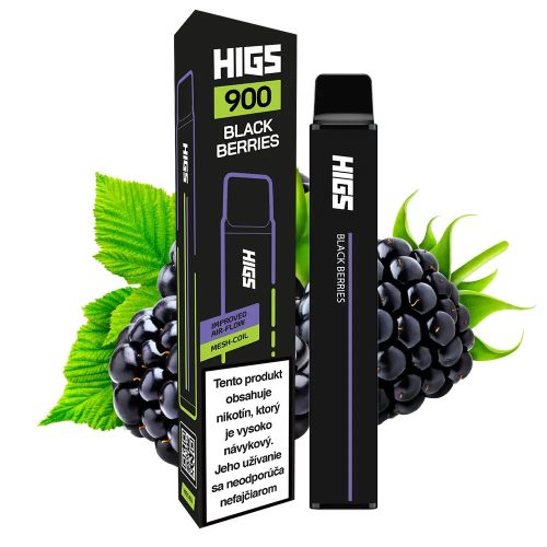 Higs XL 900 Black Berries premium Vape |  2% Nikotin | 900 puffs - 2 ml 