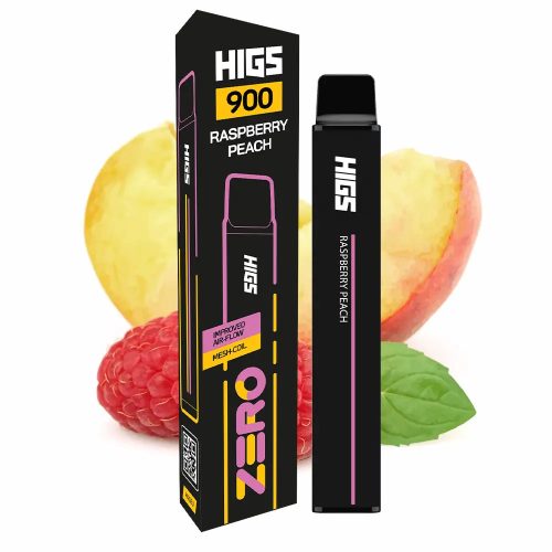 Higs XL ZERO 900 Raspberry Peach premium Vape | 900 puffs - 2 ml 