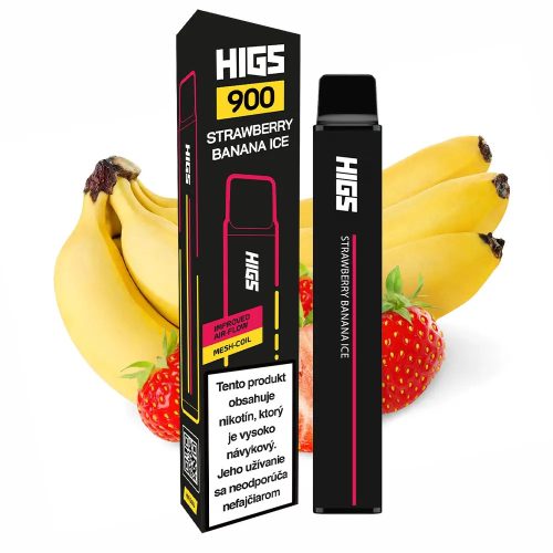 Higs XL 900 Strawberry Banana Ice premium Vape | 2% nikotina | 900 udaha - 2 ml | Ukusi