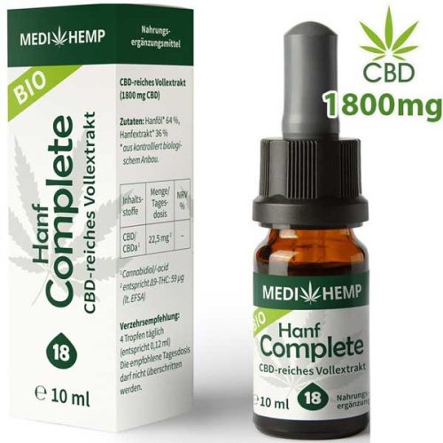 Medihemp CBD Ulei Complete 18% 10ml - 1800mg CBD